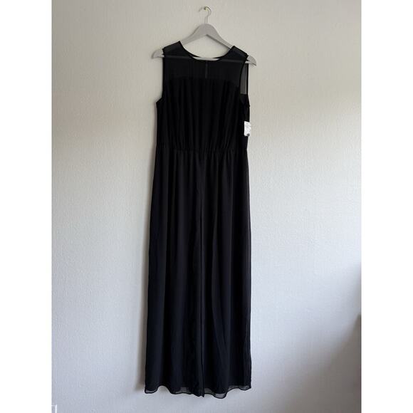 Lane Bryant Pants - Lane Bryant Black Chiffon Flowy Wide Leg Jumpsuit Formal Dressy - Size 14